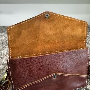 Portland Leather Rich Brown Crossbody Bag